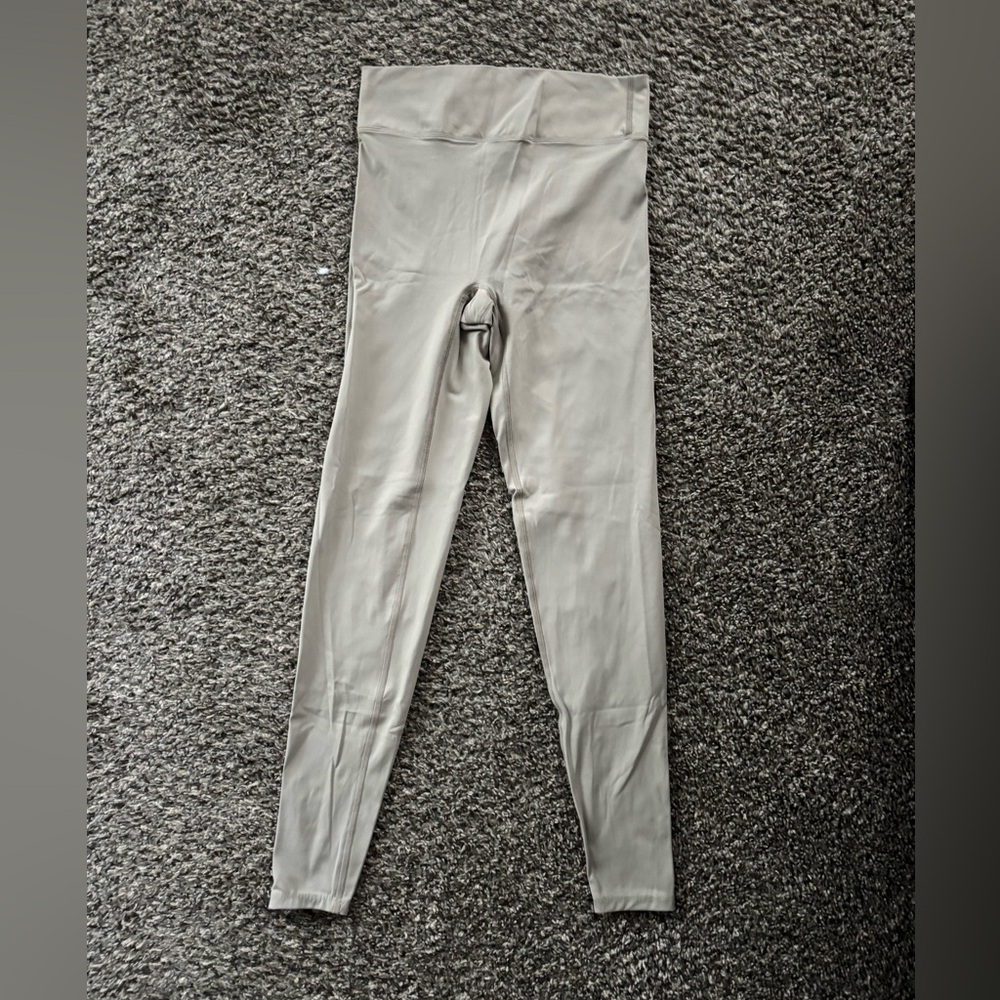 Gray/Bone High-Waisted Leggings